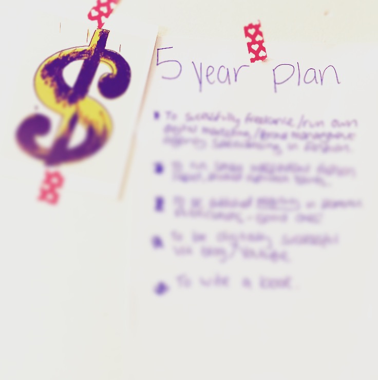 5 year plan: The career bug